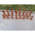 Rhodesian military chess set,pieces constructed from bullet cases