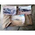 Original military photos with a camo bag