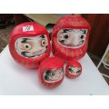 Daruma Dolls. Condition as per picture. One is limited edition