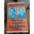 RARE HIGHLY COLLECTIBLE FOUND  51CM X76CM BIG  1986 KP AND HNP Leaders sighed poster