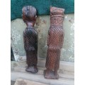 Set of good details solid wood carved figures