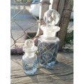 Vintage crystal perfume bottles.