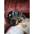 Glass Elephant`s, `HANDMADE NGENYA GLASS KINDOM OF SWAZILAND`