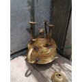 Small antique brass stove