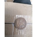 Low mintage 1924 south africa penny