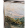 Antique late 1800s framed painting.lots of character as per picture.