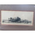 RARE FIND 1641 REMBRANDT `Landscape With Old Country Kate, ETCHING HAND PRINTED BY THEO BEERENDONK