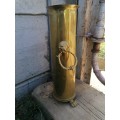 Antique solid brass Canon shell converted