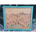 At the Seaside 1946 by L-S-Lowry framed print
