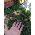 Vintage leather belt from Egypt for small waste