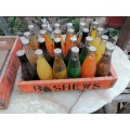Vintage Bashews Crate with 24 original bottles 23 still have original content. Very rare