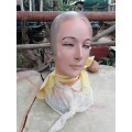 Fabulous Vintage 1930s Plaster Lady Head Mannequin