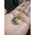Gold platted Brass Whistle Necklace