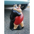 Vintage Tango Dancing Couple Ceramic Figurine Signed Flia Millan Argentina 26cm