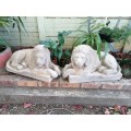 Lovely set of 2 vintage lion garden decor. Very heavy. Strictly self collection in Robertson western