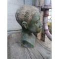 Vintage African stone head carving