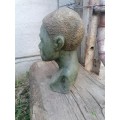 Vintage African stone head carving