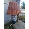 Vintage oude mollen delft look lamp with small crack. Not to on the eye
