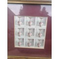 1987 GREAT BRITAIN STUDIO POTTERY FRAMED STAMPS