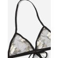 **Gifts under R80 : Floral Embroidered Mesh triangle lingerie set**