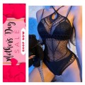 **Gifts under R80 Mothers Day Sale : Stunning lace hollow out fishnet teddy bodysuit **