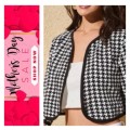 **80% OFF Mothers Day Sale : Stunning Houndstooth Jackets**
