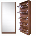 5 door mirror shoe cabinet