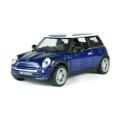 BMW Mini Cooper S in blue with St. Andrew`s flag (Scotland)