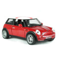 BMW Mini Cooper S in red with St. George`s Cross. (England)