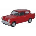 FORD ANGLIA MODEL CAR RED 1960`S 105E 2 DOOR SALOON