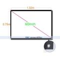 60 Inch 16:9 Portable Projector Screen Plastic Screen for Home Theater Bar Disco Travel (White)..!