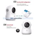 1.0MP Pan/Tilt P2P WiFi Wireless Security IP Camera w/ Night Vision Micro SD Card Slot ONVIF (White)