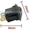 12V 16A Round LED Indicator 3 Pin On-Off SPST Toggle Switch for Car Boat Truck Trailer DIY (Black)