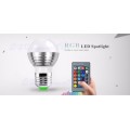 Cute AC 85V~265V 16-Colour Changeable RGB LED Light Bulb 5W with IR Remote Controller..!