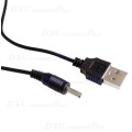 USB 2.0 A MALE to 3.5mm DC Power Plug Stereo Electronics Quick Connector 5V Cable (Black)..!