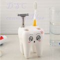 Creative Decorative Tooth-Style 4 Hole Stand Toothbrush Holder Tooth Brush Shelf Bathroom Organizer!