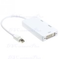 3-in-1 Thunderbolt Mini DisplayPort DP To HDMI DVI VGA Adapter For MacBook Pro Air (White)..!