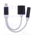 2-in-1 3.5mm AUX Audio Headphone Jack Adapter Charger Cable For iPhones (Black)..!
