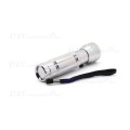 Multifunctional 15-LED 3-Mode 50-Lumens Flashlight with Blue UV Light and Red Laser (Silver)..!