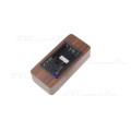 4.5` LCD Voice Control Electronic Desktop Wooden Clock w/ Thermometer (Brown)..!