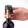 Plastic Password Combination Lock Wine Bottle Stopper Vacuum Plug Preservation Device (Black)..!
