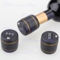 Plastic Password Combination Lock Wine Bottle Stopper Vacuum Plug Preservation Device (Black)..!