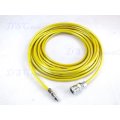 20m Polyurethane 8x5mm Flexible Air Compressor Hose Tube Air Tool with SP20+PP20 Connectors (Yellow)