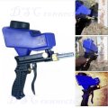 Portable Gravity Feed Pneumatic Sandblasting Gun Rust Blasting Tool (Blue)..!
