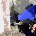 Portable Gravity Feed Pneumatic Sandblasting Gun Rust Blasting Tool (Blue)..!