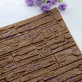 3D Brick PE Foam Wallpaper Panels Room Decal Stone Embossed DIY Self Adhensive Wall Stickers (Brown)