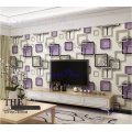 Stereo Purple 3D Wallpaper Living Room Hotel TV Background 10m Roll (Purple)..!