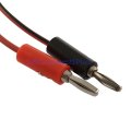 Alligator Test Lead Clip to Banana Plug Cable for Multimeters and Electronic Equipment (Black+Red)