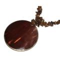 PRETTY NATURAL TIGER EYE SHELL NECKLACE