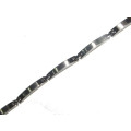 6mm Wide High Quality Brushed and Polished Stainless Steel Bracelet
